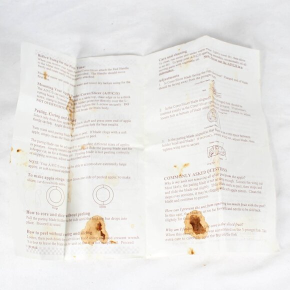 Vintage 1990s Pampered Chef Apple Peeler with Instructions Collectible Kitchen - Picture 16 of 16